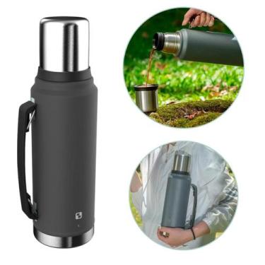 Imagem de Garrafa Térmica Resistente Inox 1 Litro Chá Café Everest Soprano