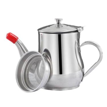 Imagem de Bothyi Filtro Pote Dispensador Jarro Antiderrapante Versátil Armazenamento de Cozinha Lata de Gordura Óleo Coador Recipiente para Cozinha Restaurante Casa, 24 onças