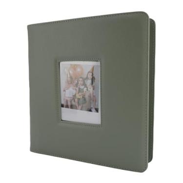Imagem de Zopsc Álbum de Fotos para Wide 300 400, 36 Páginas Possui 288 Fotos 90x110mm, Scrapbook de Couro PU Com Capa de Janela, Presentes para o Casamento de Casamento de Viagens Em Família (Verde)