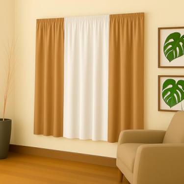 Imagem de Cortina Decorativa em Malha Gel, 2,00x1,70m, Poliéster, para Sala, Quarto e Escritório (AVELA/BRANCO)