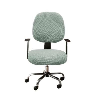 Imagem de Lzyjckh Capa para Cadeira de Escritório - 2 Peças Capas Elásticas para Cadeira para Cadeira Giratória Universal, Cadeira de Computador e Presentes de Escritório,Green