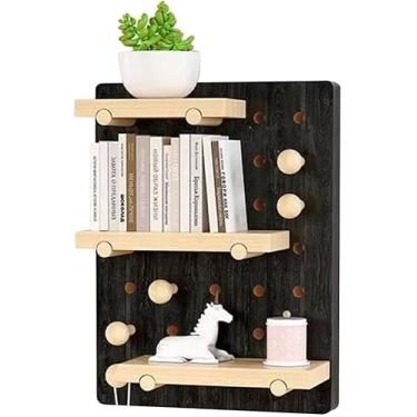 Imagem de Pegboard Wall Orgizer Pels,exibição De Montagem Em Parede Pegboard Pel Kits Para Organizador De Parede, Orgização De Artesanato, Orments Display, Armazenamento De Berçário, Natural, 40x60cm