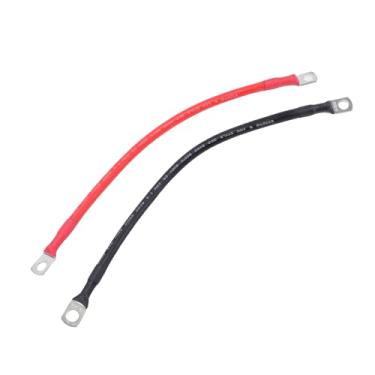 Imagem de Jiawu 6 AWG Cabos de Bateria de 18 Polegadas, Cabos do Inversor de Energia de Bateria Com 5/16 Em Terminais, Fios de Inversor de Energia para Solar, RV, Motocicleta, Carros