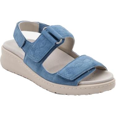 Imagem de David Tate Sandália feminina rasteira, Jeans, 36