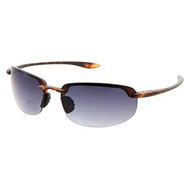 Imagem de grinderPUNCH Óculos de sol masculinos de leitura bifocal, sem aro, óculos de leitura esportivos, Tartaruga, G