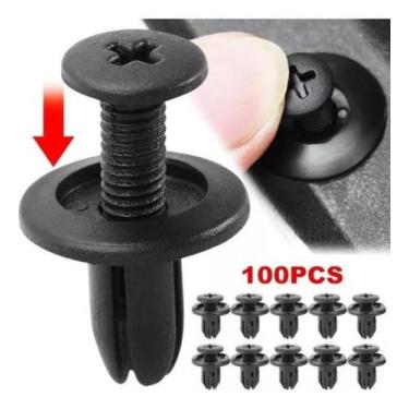 Imagem de Fixadores Presilha Parafuso Automotivo Plástico 100 Peças - Ptech