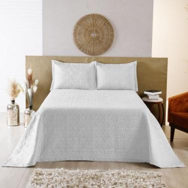 Imagem de Kit Cobre Leito London Queen 3 peças Percal 400 Fios Bordado - Linda C