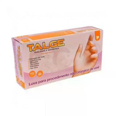Imagem de Luva Procedimento Cirúrgico Vinil sem Pó Tamanho P 100 Unidade Talge