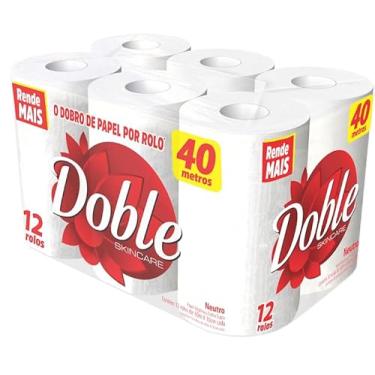 Imagem de Doble Papel Higiênico SkinCare Folha Dupla, 12 rolos de 40 metros