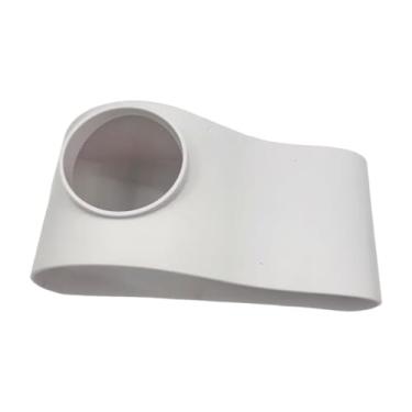 Imagem de IEUDNS Aquário subterrâneo túnel caverna esconderijo buraco único 17,5x8,8x5,4 cm abrigo réptil esconderijo sob cascalho túnel aquário decoração, Branco