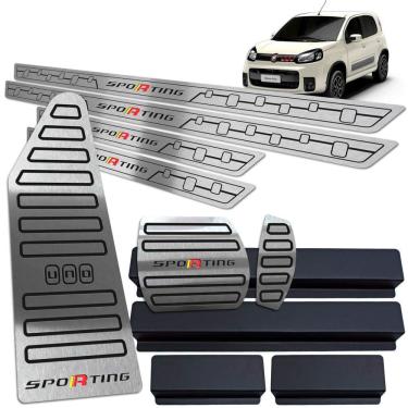 Imagem de Soleira Pedaleira Descanso Preto Uno Sporting 11/18 Auto