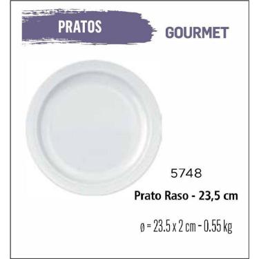 Imagem de Jogo De Prato Gourmet 06 Pratos Rasos - 24Cm Branco