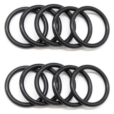 Imagem de BYYINGSUS 10/50 peças borracha nitrito butadieno vedação vedação espessura CS 4 mm OD 16 ~ 150 mm borracha nitrílica redonda tipo O resistente a óleo arruela de vedação preto (10 peças, OD 19MM ID
