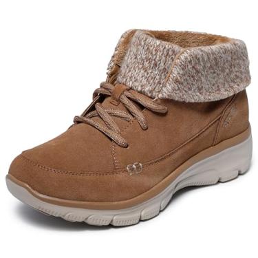 Imagem de Skechers Easy Going-Fall Odyssey Bota feminina sem cadarço no tornozelo, Castanho, 34