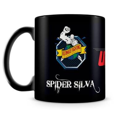 Imagem de Caneca UFC Anderson 'Spider' Silva 100% Preta de Porcelana - Amo Canec