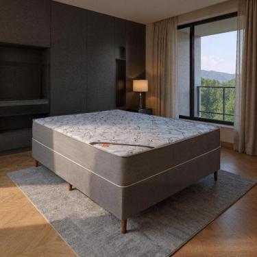 Imagem de Colchão Casal Lux Molas Ensacadas + Base 138x188x66 - Bom Pastor