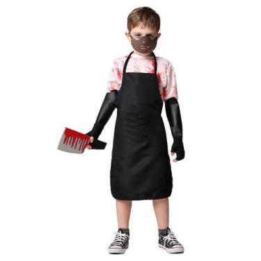 Imagem de Fantasia de Açougueiro Cosplay Infantil Assassino Halloween - Fantasia