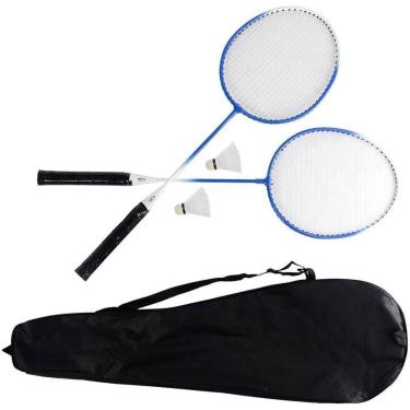 Imagem de Kit 2 Raquetes Badminton + 2 Petecas + Bolsa Convoy-Unissex