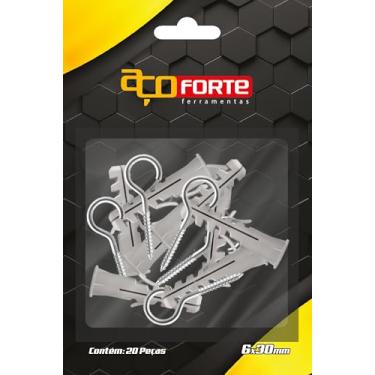 Imagem de JOGO DE PARAFUSO GANCHO COM BUCHA N. 10X50MM COM 12 PEÇAS - CM36