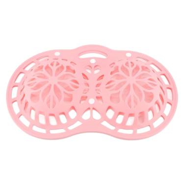 Imagem de Luqeeg Sacos de Silicone para Lingerie com Botões de Pressão, Bolsa para Lavar Roupa Íntima, Protetor de Sutiã Portátil para Secadora para Máquina de Lavar e Secar Roupa (Rosa)