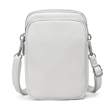 Imagem de JANKS Pequena bolsa transversal feminina mini bolsa de celular bolsa de viagem bolsa carteira bolsas ajustáveis sobre a alça de ombro, 05 Branco