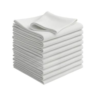 Imagem de Pano de Prato Branco Liso Santa Margarida Kit com 10, 20, 30 e 40 Peças(30,Liso)