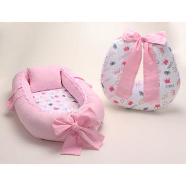Imagem de Kit Almofada De Amamentação + Ninho Redutor De Berço Menina (Princess)