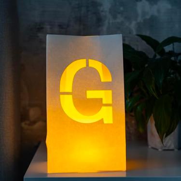 Imagem de WYMM Letra G iluminada - Bolsas luminosas perfeitas para faixa personalizada de feliz aniversário, decorações de propostas, decorações de festa de noivado e faixa de parabéns para o seu ente querido