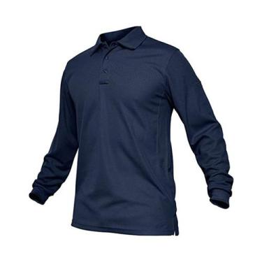 Imagem de Camiseta masculina premium de textura macia, manga comprida, piqué UV 