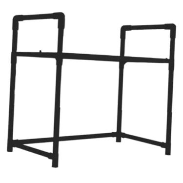 Imagem de Generic Prateleira para micro-ondas, utensílios de cozinha, armazenamento de mesa, despensa, balcão estável, prateleira de armazenamento, 1 Camada Branca