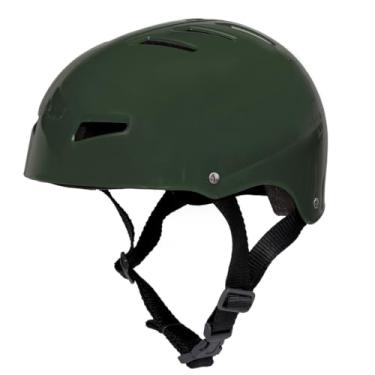 Imagem de Capacete Bike para Ciclismo, Skate, Patins e Patinete | Proteção Completa com Sistema de Ventilação Eficiente(Verde Militar,G)