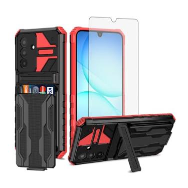 Imagem de Asuwish Capa de telefone para Samsung Galaxy A17 5G/A26 5G com protetor de tela de vidro temperado e suporte fino para cartão de crédito acessórios de celular A 17 17A 26 26A LTE mulheres homens