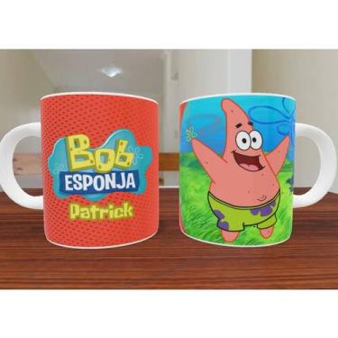 Imagem de Caneca Personalizada Personagens Bob Esponja Infantil Desenho Animado 