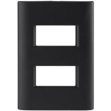 Imagem de Placa 2 Postos Afastados Tramontina Giz Com Suporte Preto Soft Touch T