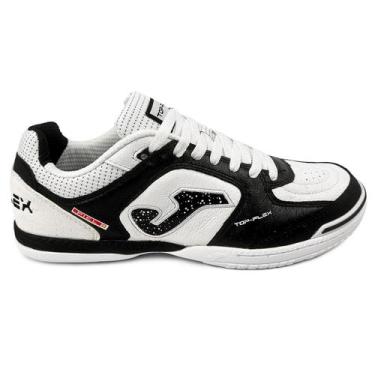 Imagem de Chuteira Futsal Joma Top Flex Branco e Preto Original, Branco, Preto, 