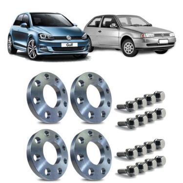 Imagem de Kit Completo 4 Espaçador De rodas 15mm Gol Golf G2 a G4 - Borfix