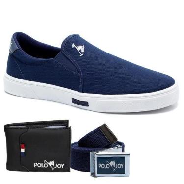 Imagem de Sapatênis Iate Kit Carteira com Cinto Masculino Dia a Dia - Polo Joy, 