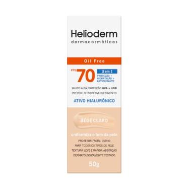 Imagem de Protetor Facial Diário Helioderm Oil Free FPS 70 Bege Claro