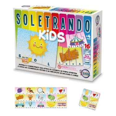 Imagem de Toia Soletrando Kids, Jogo Educativo de Alfabetização para Crianças, 16 Quebra-Cabeças, Colorido, 4+ Anos