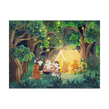 Imagem de PieceRelax Quebra-cabeças de plástico para adultos 1008 peças - Nyangsongi - Camping Holiday Jogos de mesa e presentes mais satisfatórios sem necessidade de tapete de quebra-cabeça [U1057]