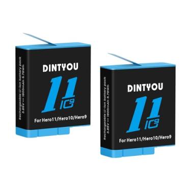 Imagem de DINTYOU Pacote com 2 baterias para câmera GoPro Hero 11, 10, 9, preta, Hero 11 10 9, acessórios de bateria Go Pro 11/10/9, compatível com bateria recarregável GoPro Enduro