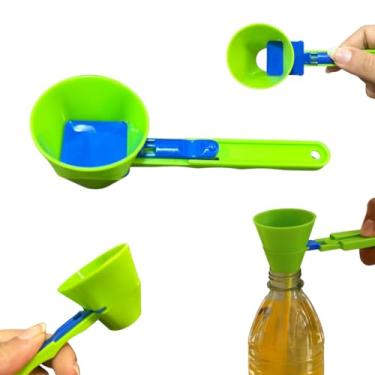 Imagem de Colher Medidora Deslizante Dosador Scoop Whey Creatina Suplementos Mamadeira (Azul)