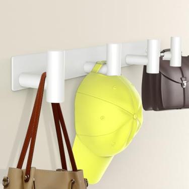 Imagem de VINHOLD Cabide montado na parede - 4 ganchos, ganchos de parede de aço inoxidável resistente para bolsa de casaco, cabide de chapéu, cabide, cabide, cabide, cabide, cabide, toalha, toalheiro para