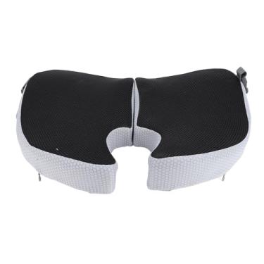 Imagem de Almofada de assento de espuma viscoelástica dobrável Suporte ergonômico Confortável oco Design Portátil que economiza espaço para cadeira de escritório Viagem Carro Jogos Preto