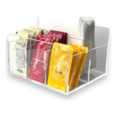 Imagem de Porta Guardanapo Sachês Em Acrílico Cristal Virgem - CNC Sorocaba