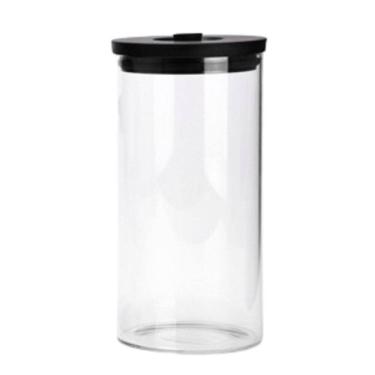 Imagem de Pote De Vidro Hermético Tampa De Bambu 600 Ml