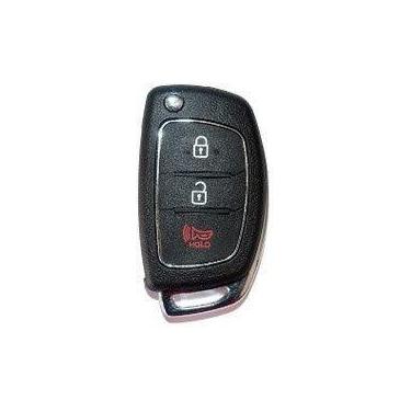 Imagem de Chave Canivete Alarme Universal Hyundai HB20 2 Botões + Botão de Buzin