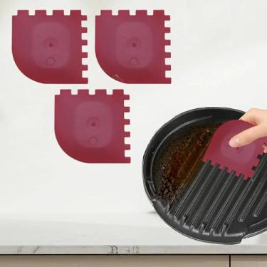 Imagem de Raspador de massa de plástico, 3 peças, raspador de bolo, gelo, utensílios de cozinha, cortador de pão, espátula de creme