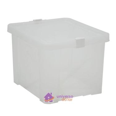 Imagem de Caixa Organizadora Tramontina Office Em Polipropileno Transparente 30 L Tramontina