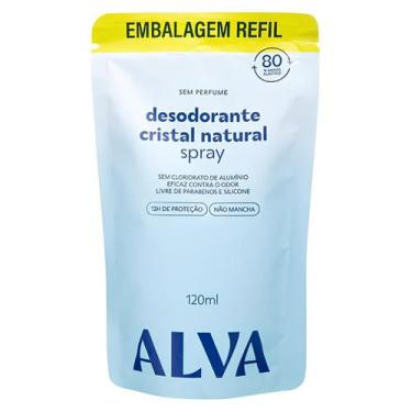 Imagem de Refil Desodorante Spray Cristal Natural Sem Perfume 120ml - Alva